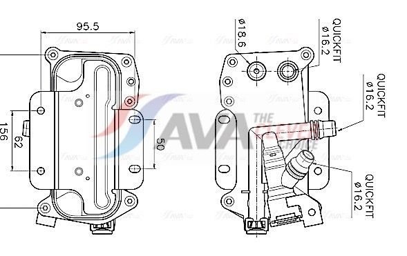 Радіатор коробки передач AVA QUALITY COOLING BW3626 - zapix