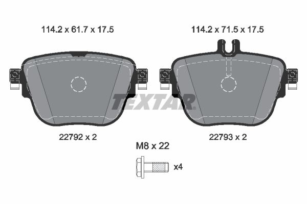 Гальмівні колодки дискові TEXTAR 2279201 - zapix