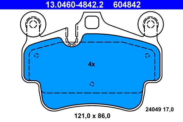 Гальмівні колодки дискові ATE 13046048422 - zapix