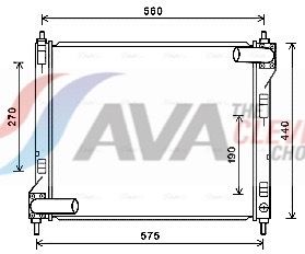 Радіатор охолодження двигуна AVA QUALITY COOLING DN2354 - zapix