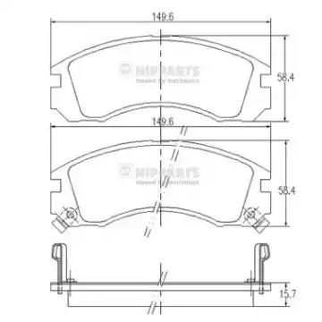 Гальмівні колодки дискові NIPPARTS J3605031 - zapix