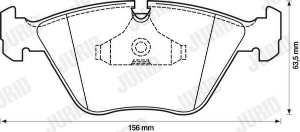 Тормозные колодки дисковые JURID 571355J