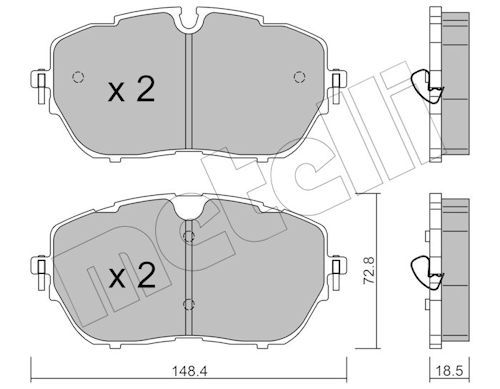 Гальмівні колодки дискові METELLI 2211050 - zapix