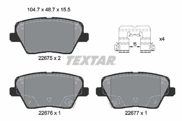 Тормозные колодки дисковые TEXTAR 2267501