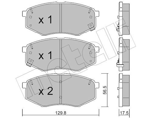 Гальмівні колодки дискові METELLI 2209420 - zapix