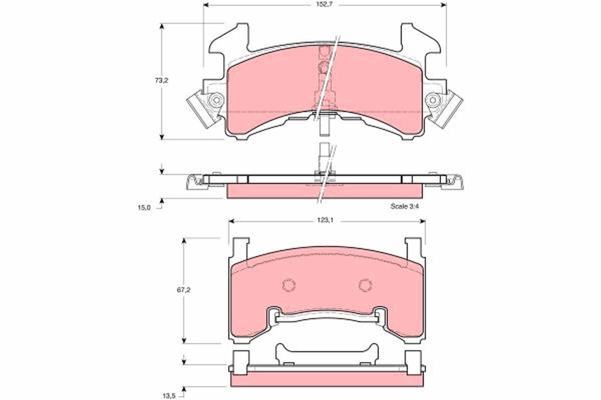 Гальмівні колодки дискові TRW GDB1272 - zapix