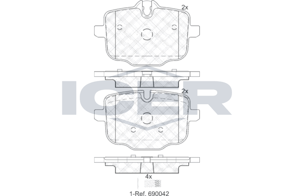 Гальмівні колодки дискові ICER 182005