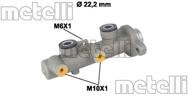Головний гальмівний циліндр METELLI 050763 - zapix