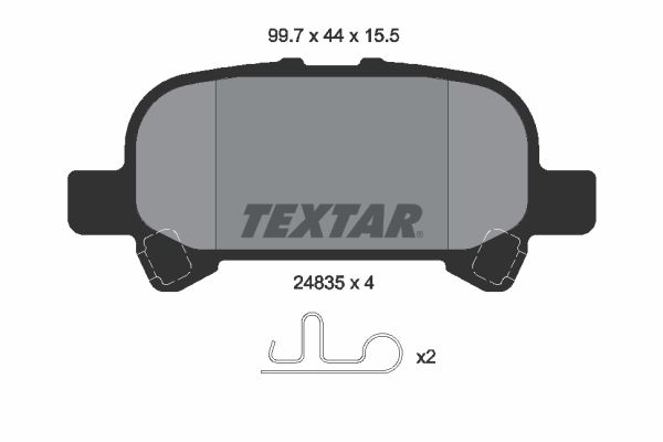 Гальмівні колодки дискові TEXTAR 2483501 - zapix