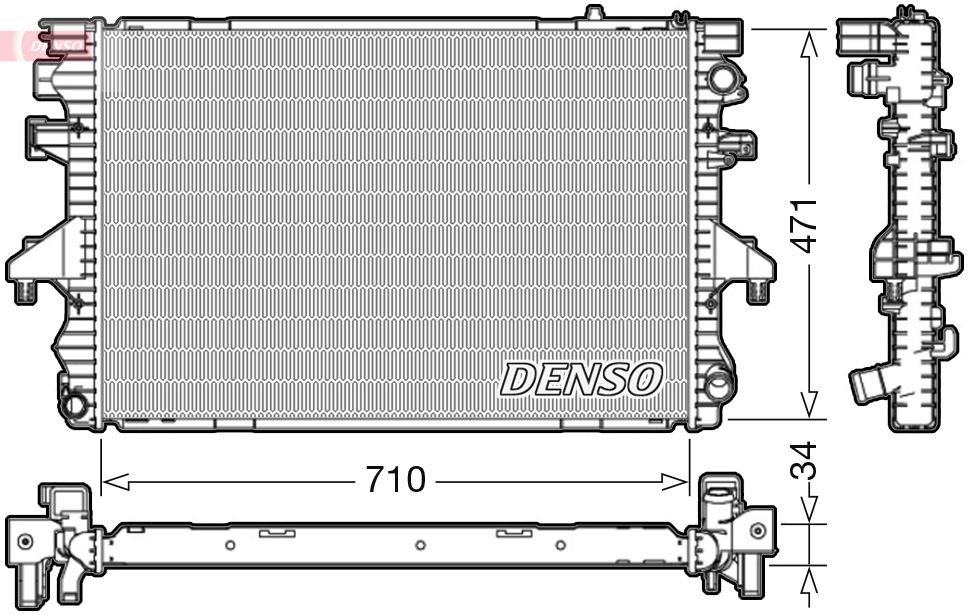 Радіатор охолодження двигуна DENSO DRM32040 - zapix