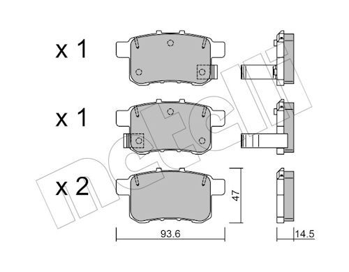 Гальмівні колодки дискові METELLI 2208680 - zapix