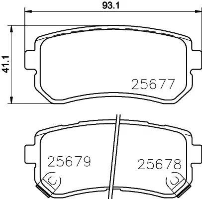 Гальмівні колодки дискові NISSHINBO NP6097 - zapix