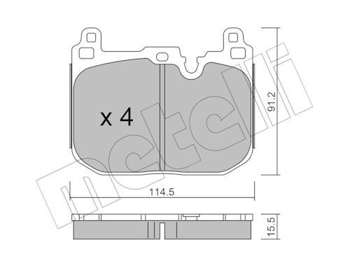 Гальмівні колодки дискові METELLI 2210154 - zapix