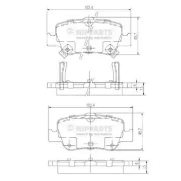 Гальмівні колодки дискові NIPPARTS J3612033 - zapix