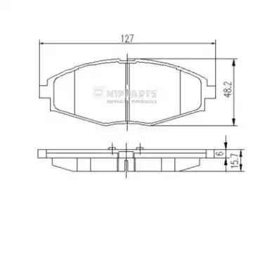 Гальмівні колодки дискові NIPPARTS J3600909 - zapix