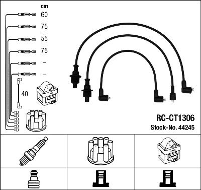 Кабелі запалювання NGK 44245 - zapix