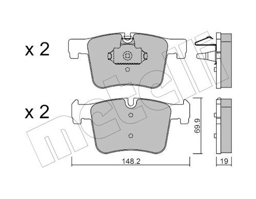 Гальмівні колодки дискові METELLI 2209610 - zapix