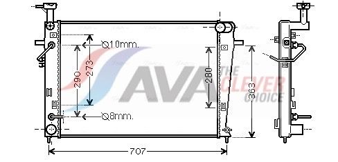 Радіатор охолодження двигуна AVA QUALITY COOLING HY2211 - zapix