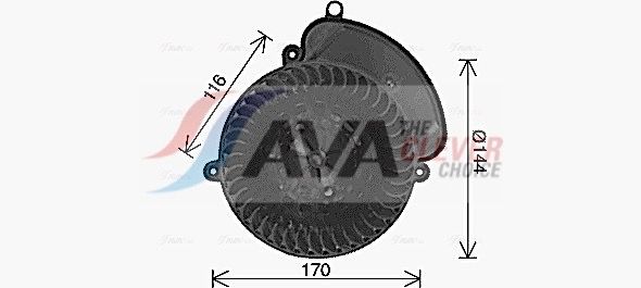 Вентилятор салону AVA QUALITY COOLING RT8671 - zapix