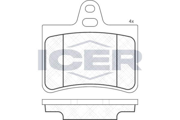 Гальмівні колодки дискові ICER 181407 - zapix