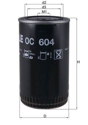 Оливний фільтр MAHLE OC604 - zapix