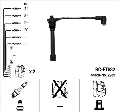 Кабелі запалювання NGK 7209 - zapix