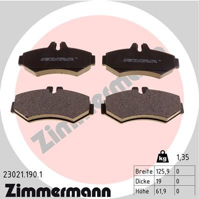 Гальмівні колодки дискові ZIMMERMANN 230211901 - zapix