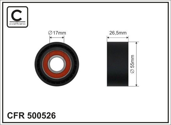Ролик натяжний ременя приводного CAFFARO 500526 - zapix