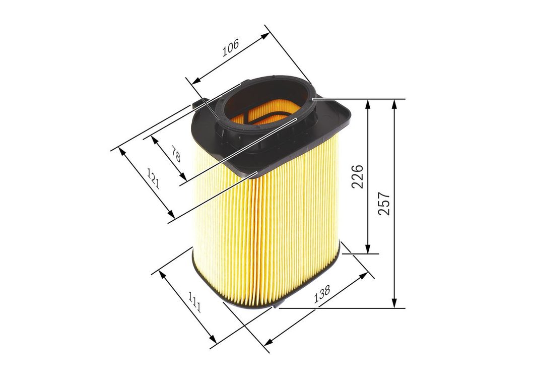 Повітряний фільтр BOSCH F026400480 - zapix