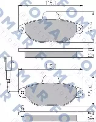 Гальмівні колодки дискові FOMAR FRICTION FO861181 - zapix