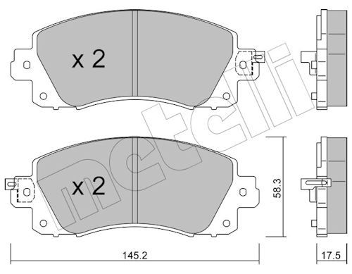 Гальмівні колодки дискові METELLI 2211610 - zapix