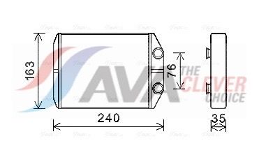 Радіатор пічки AVA QUALITY COOLING DAA6014 - zapix