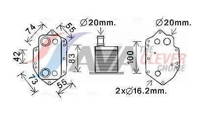Оливний радіатор двигуна AVA QUALITY COOLING BW3554 - zapix