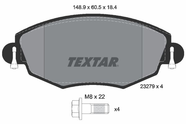 Гальмівні колодки дискові TEXTAR 2327904 - zapix