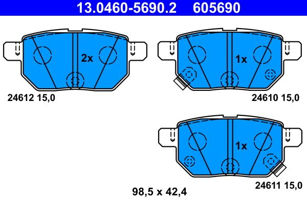 Гальмівні колодки дискові ATE 13046056902 - zapix