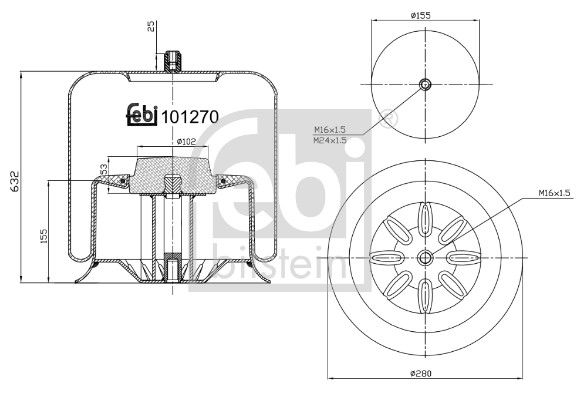 Пневматична підвіска FEBI BILSTEIN 101270 - zapix