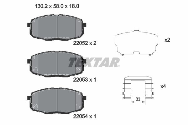 Гальмівні колодки дискові TEXTAR 2205201 - zapix