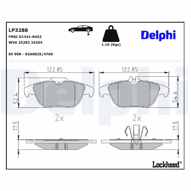 Гальмівні колодки дискові DELPHI LP3288 - zapix