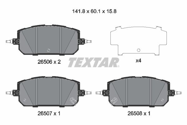Гальмівні колодки дискові TEXTAR 2650601 - zapix