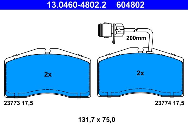 Гальмівні колодки дискові ATE 13046048022 - zapix