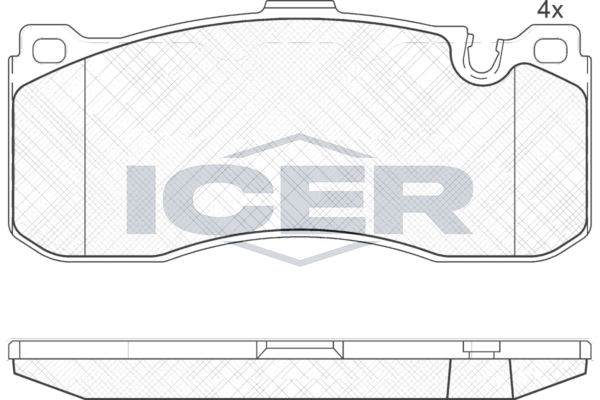 Гальмівні колодки дискові ICER 181964 - zapix