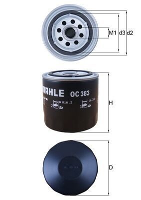 Оливний фільтр MAHLE OC383 - zapix