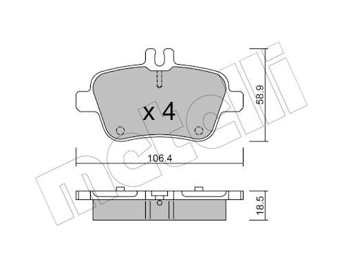 Гальмівні колодки дискові METELLI 2209660 - zapix