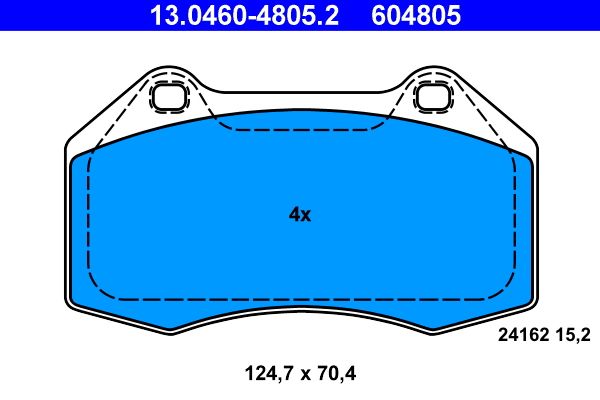 Гальмівні колодки дискові ATE 13046048052 - zapix