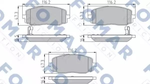 Гальмівні колодки дискові FOMAR FRICTION FO932281 - zapix