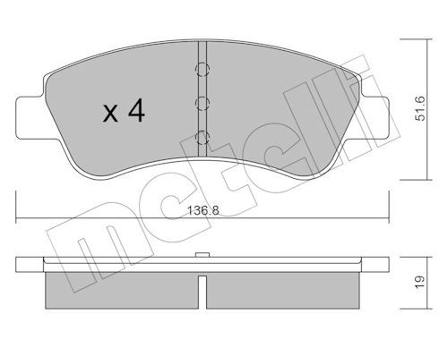 Гальмівні колодки дискові METELLI 2203270 - zapix