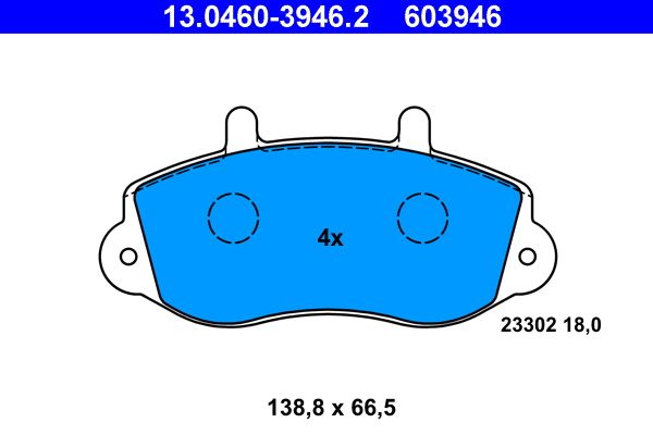 Гальмівні колодки дискові ATE 13046039462 - zapix