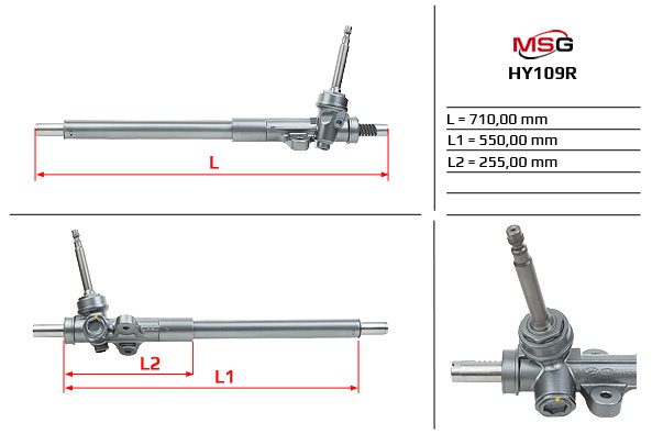 Рейка кермова MSG REBUILDING HY109R - zapix