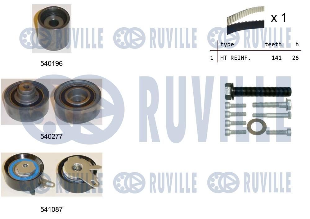 Комплект ременя ГРМ RUVILLE 550504 - zapix