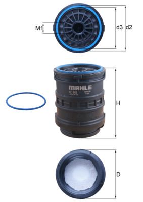 Паливний фільтр MAHLE KC646D - zapix